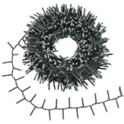 Catena Nastro di Luce 20,5 m, sensore di movimento, 1000 miniled bianco caldo, cavo nero
