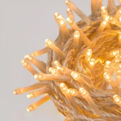 Catena Nastro di luci Connect+ 8 m, 400 led bianco caldo, cavo trasparente, prolungabile
