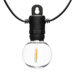 Catena Party light 20 m, 50 lampadine trasparenti Ø 40 mm, led bianco caldo