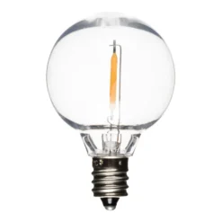 Catena Party light 20 m, 50 lampadine trasparenti Ø 40 mm, led bianco caldo