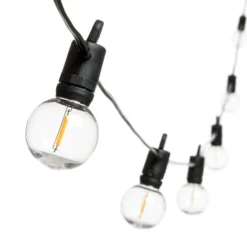Catena Party light 20 m, 50 lampadine trasparenti Ø 40 mm, led bianco caldo