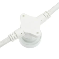 Catenaria con 8 portalampade E27, 5 metri, cavo bianco, prolungabile
