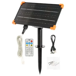 Catena solare Nastro di Luci, 20 m, 1000 led bianco caldo con Power Bank e ricarica USB
