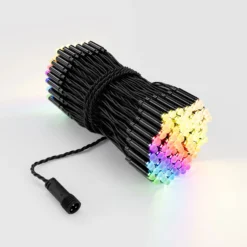 Catena Twinkly Plus RGB e Bianco caldo, 25 metri, 250 Pixel Led, cavo nero