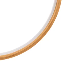Cerchio in legno naturale, 37 cm, led bianco caldo, uso interno