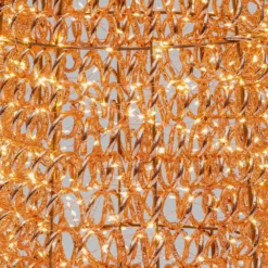 Cono 3D Rose Gold, filo a spirale, h 210 cm, 2400 microled bianco caldo