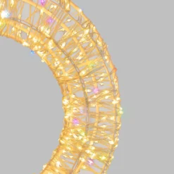 Corona Bianca 3D Ø 35 cm, microled bianco caldo e RGB, uso interno