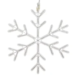 Cristallo di neve in tubo luminoso, 68 x 68 cm, 253 led bianco caldo e bianco freddo
