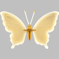 Farfalla in tubo ultraluminoso, 60 cm, 312 led bianco caldo, con movimento ali