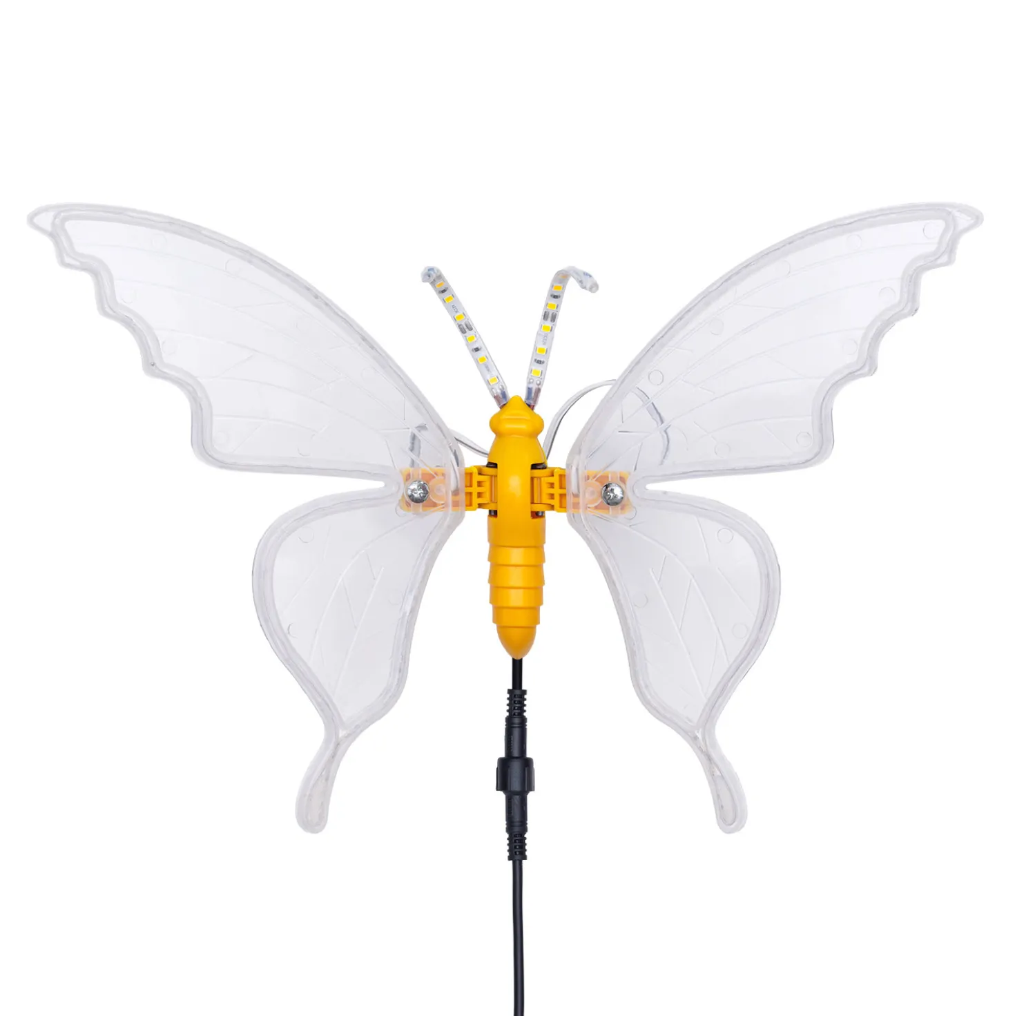 Farfalla in tubo ultraluminoso, 32 cm, 156 led bianco caldo