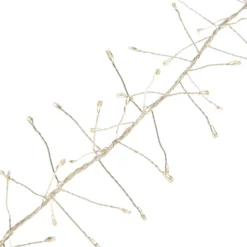 Festone di Luce argento 3 m, 360 microled bianco caldo