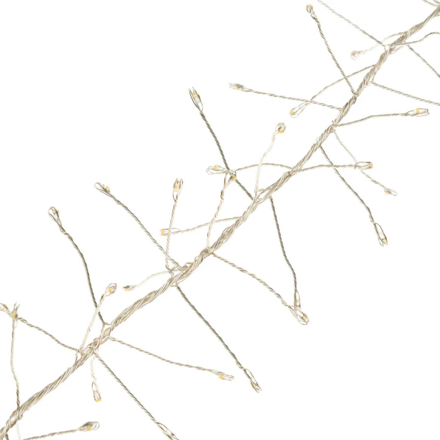 Festone di Luce argento 3 m, 360 microled bianco caldo