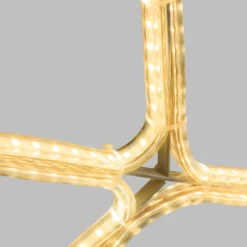 Fiocco di neve in tubo ultraluminoso 70 x 67 cm, led bianco caldo