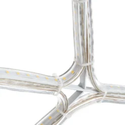 Fiocco di neve in tubo ultraluminoso 70 x 67 cm, led bianco caldo