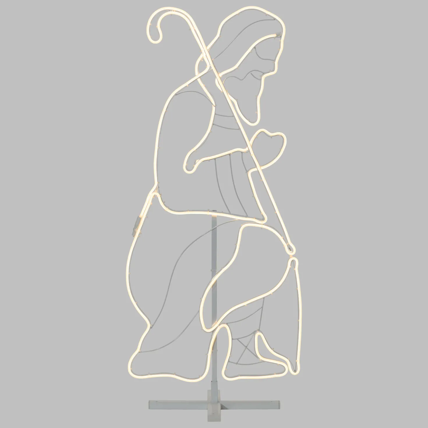 Giuseppe in tubo effetto neon, led bianco caldo