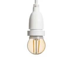 Lampadina da 2 Watt a globo Ø 45 mm a sospensione, 4 metri di cavo bianco