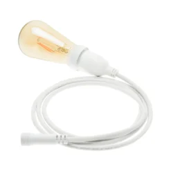 Lampadina da 4 Watt Edison Ø 64 mm a sospensione, 2 metri di cavo bianco