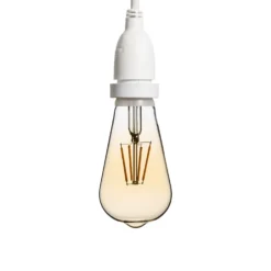 Lampadina da 4 Watt Edison Ø 64 mm a sospensione, 2 metri di cavo bianco