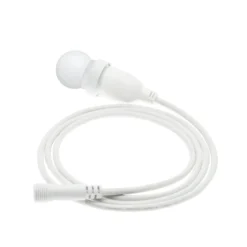 Lampadina da 1,2 Watt globo Ø 45 mm in plastica bianca a sospensione, 2 metri di cavo bianco