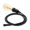 Lampadina led di 4 watt Edison Ø 64 mm a sospensione, dimmerabile, 4 m di cavo nero