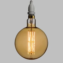 Lampadina led di 8 watt globo Ø 200 mm dimmerabile a sospensione, 2 m di cavo bianco
