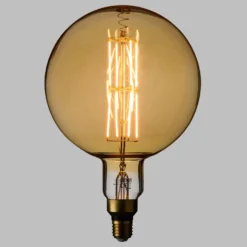 Lampadina led di 8 watt globo Ø 200 mm dimmerabile a sospensione, 2 m di cavo nero