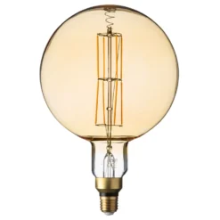Lampadina led di 8 watt globo Ø 200 mm dimmerabile a sospensione, 3 m di cavo nero