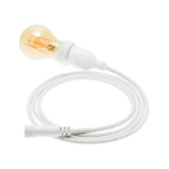 Lampadina led di 8 watt goccia Ø 67 mm dimmerabile a sospensione, 4 m di cavo bianco