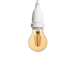 Lampadina led di 8 watt goccia Ø 67 mm dimmerabile a sospensione, 3 m di cavo bianco