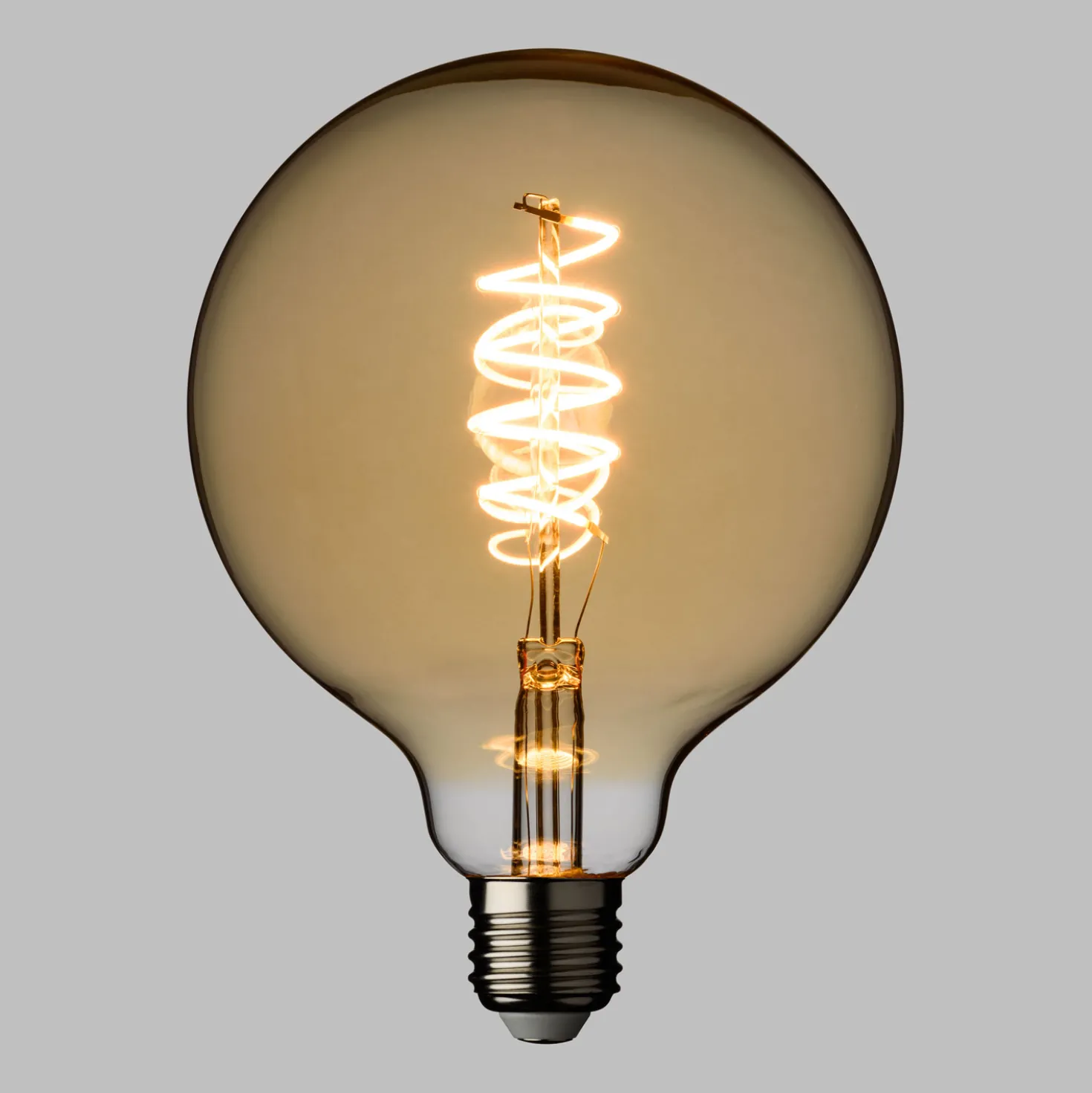 Lampadina Vintage Globo, filamento led a spirale, 4W