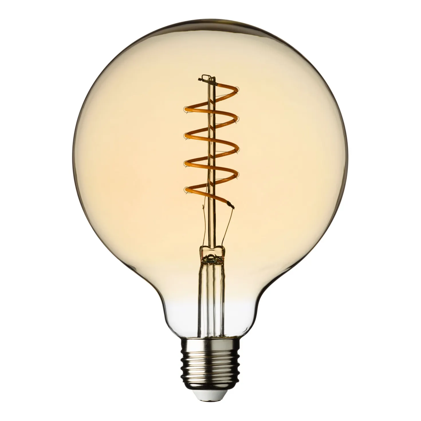 Lampadina Vintage Globo, filamento led a spirale, 4W