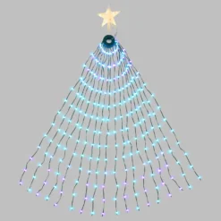 Mantello di luci con Stella per albero di Natale h. 195 cm, 440 gocce di luce RGB
