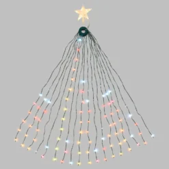 Mantello di luci con Stella per albero di Natale h. 155 cm, 304 gocce di luce RGB