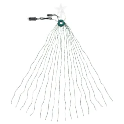 Mantello di luci con Stella per albero di Natale h. 155 cm, 304 gocce di luce RGB