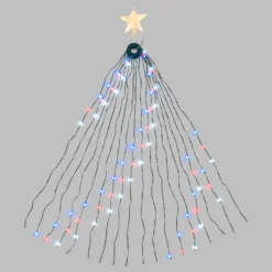 Mantello di luci con Stella per albero di Natale h. 155 cm, 304 gocce di luce RGB