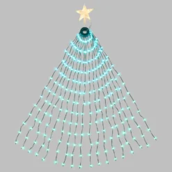 Mantello di luci con Stella per albero di Natale h. 155 cm, 304 gocce di luce RGB