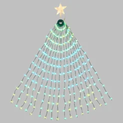 Mantello di luci con Stella per albero di Natale h. 155 cm, 304 gocce di luce RGB