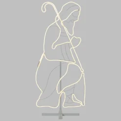 Maria e Giuseppe in tubo effetto neon, led bianco caldo
