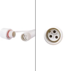 Multiconnettore Connect ProLine 3p con cavo di terra, 3 uscite, cavo in gomma bianco