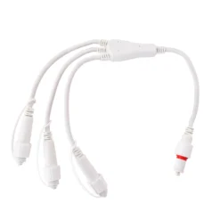 Multiconnettore Connect ProLine 3p con cavo di terra, 3 uscite, cavo in gomma bianco