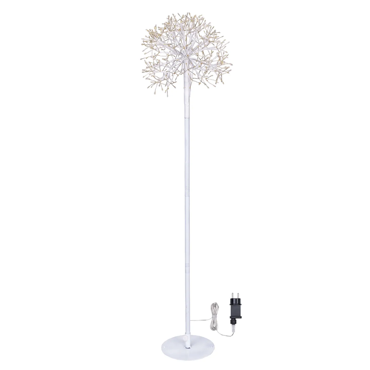 Piantana Ramo sfera RICCO bianco, h 115 cm, 384 microled bianco caldo, uso interno