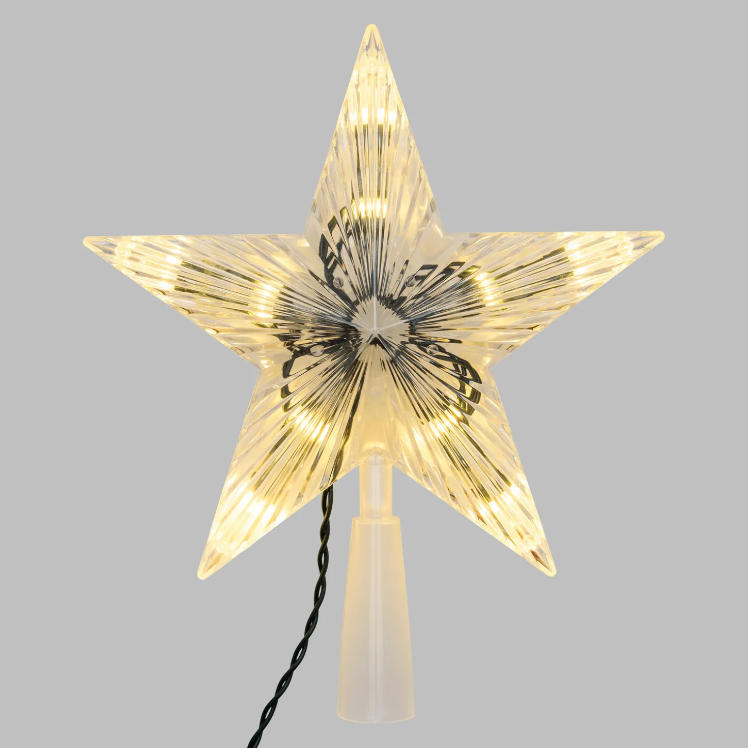 Puntale per albero, h. 21 cm, led bianco caldo