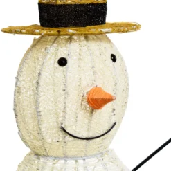 Pupazzo di Neve Light Cream & Brown 150 cm, led bianco extra caldo