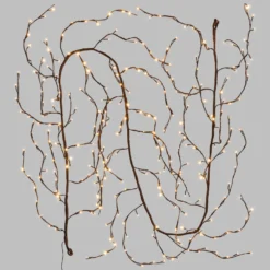 Ramo marrone 3 m, led bianco caldo