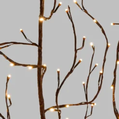 Ramo marrone 3 m, led bianco caldo