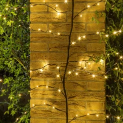 Ramo marrone 3 m, led bianco caldo