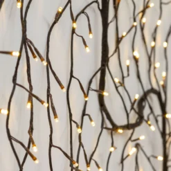 Ramo marrone 3 m, led bianco caldo