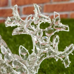 Renna che bruca l'erba, h. 50 cm, led bianco freddo