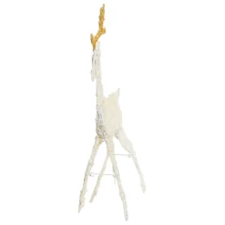 Renna 2D crema e marrone 72 cm, led bianco extra caldo
