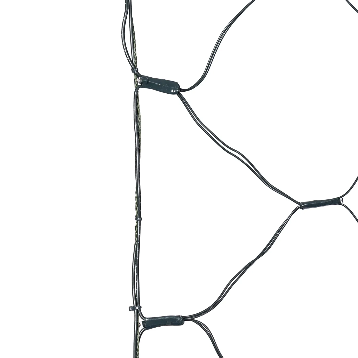 Rete Connect+ 2 x h 1 m, 120 led bianco caldo, cavo verde, prolungabile
